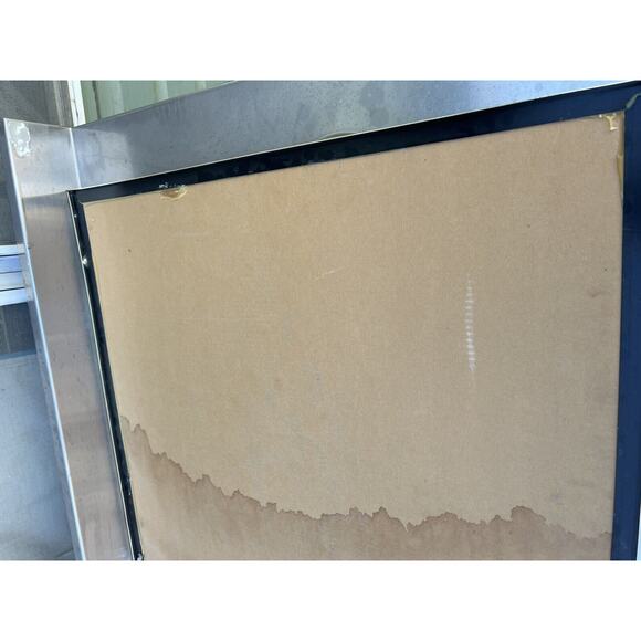 80s DECO GOLD MIRROR - 30"x30" Has water Damage On Back - Picture 7 of 7